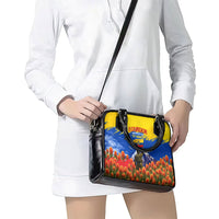 Ecuador Independence Day August 10 Shoulder Handbag Patriotic Heritage Virgin Statue And Soldier