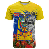 Ecuador Independence Day August 10 T Shirt Patriotic Heritage Virgin Statue And Soldier