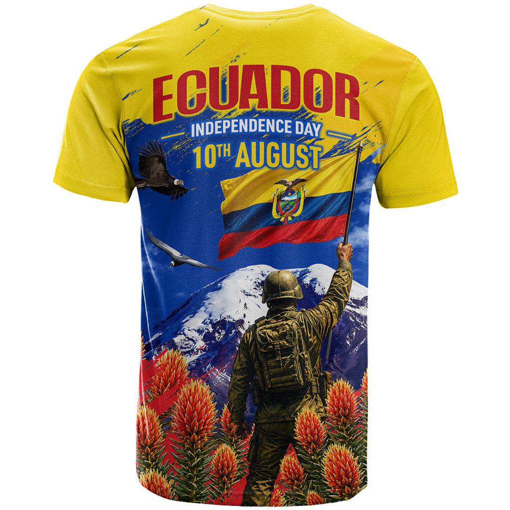 Ecuador Independence Day August 10 T Shirt Patriotic Heritage Virgin Statue And Soldier