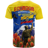 Ecuador Independence Day August 10 T Shirt Patriotic Heritage Virgin Statue And Soldier