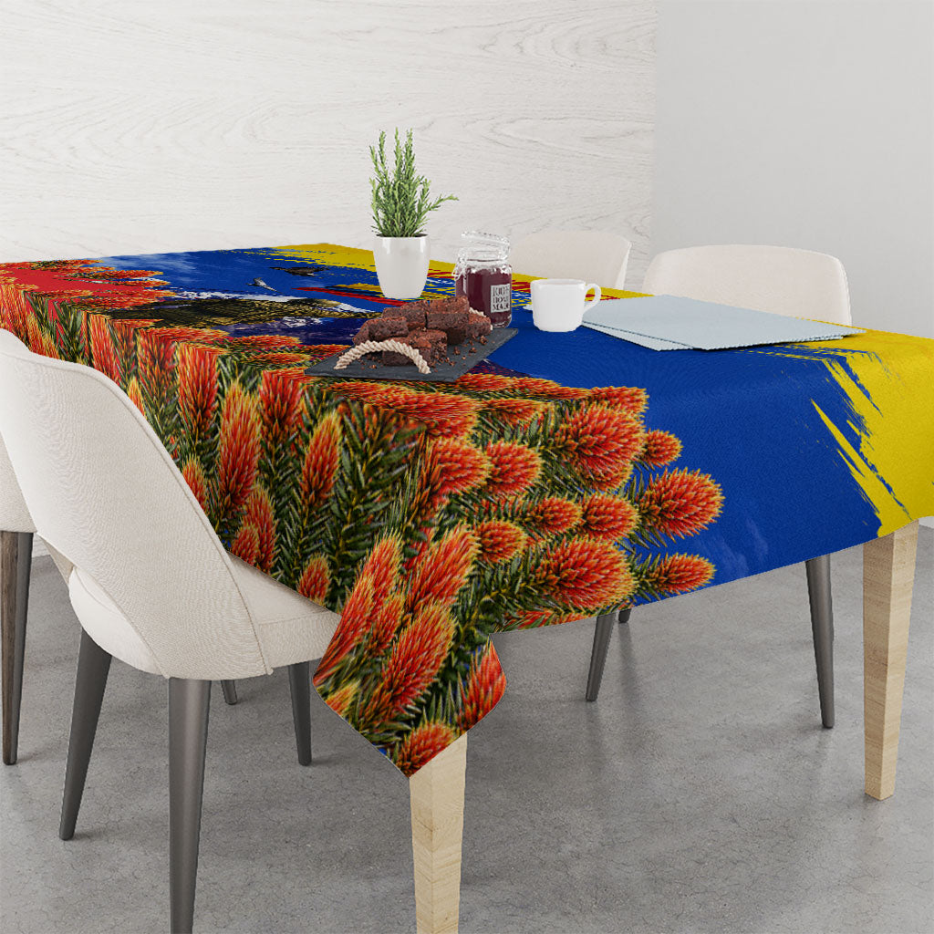 Ecuador Independence Day August 10 Tablecloth Patriotic Heritage Virgin Statue And Soldier