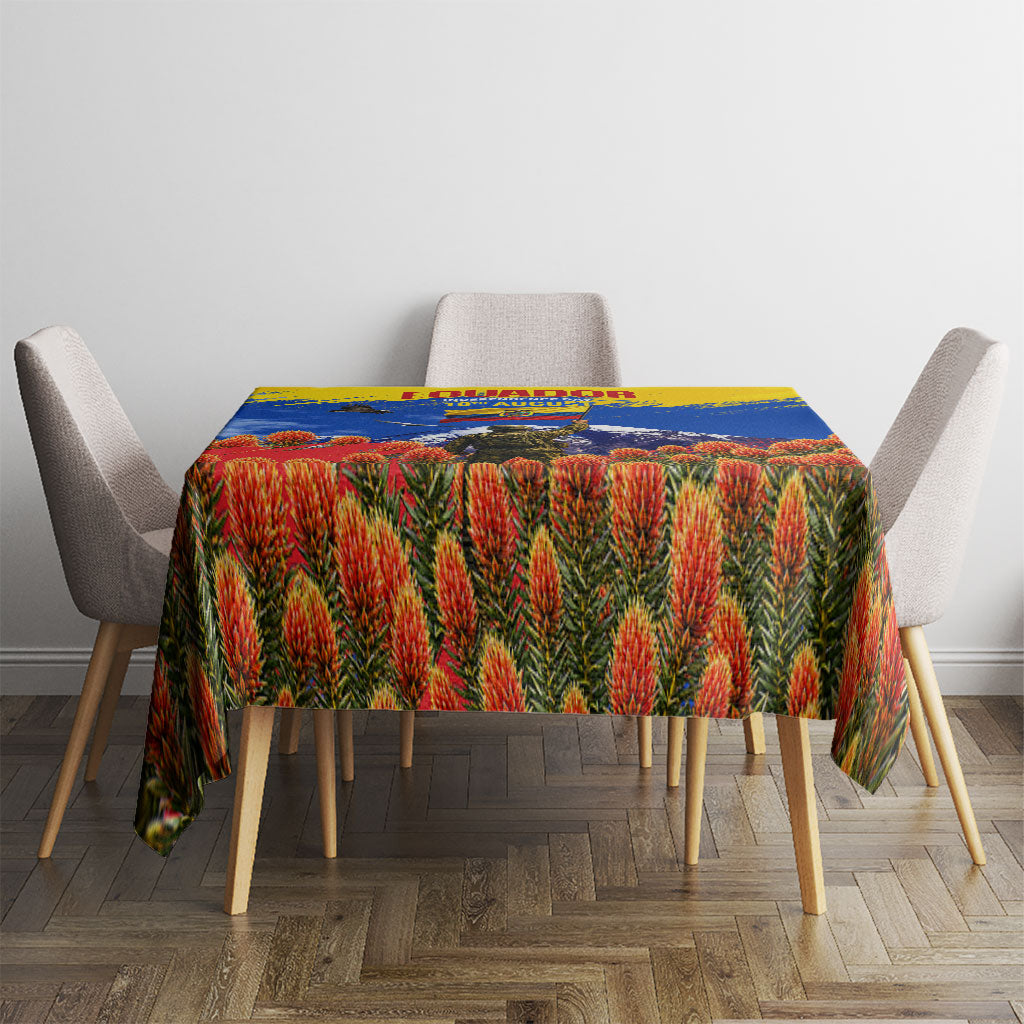 Ecuador Independence Day August 10 Tablecloth Patriotic Heritage Virgin Statue And Soldier