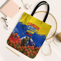 Ecuador Independence Day August 10 Tote Bag Patriotic Heritage Virgin Statue And Soldier