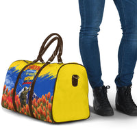 Ecuador Independence Day August 10 Travel Bag Patriotic Heritage Virgin Statue And Soldier