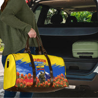 Ecuador Independence Day August 10 Travel Bag Patriotic Heritage Virgin Statue And Soldier