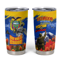 Ecuador Independence Day August 10 Tumbler Cup Patriotic Heritage Virgin Statue And Soldier