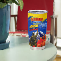 Ecuador Independence Day August 10 Tumbler Cup Patriotic Heritage Virgin Statue And Soldier