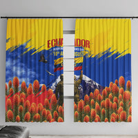 Ecuador Independence Day August 10 Window Curtain Patriotic Heritage Virgin Statue And Soldier