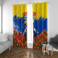 Ecuador Independence Day August 10 Window Curtain Patriotic Heritage Virgin Statue And Soldier