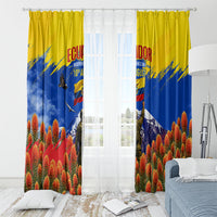 Ecuador Independence Day August 10 Window Curtain Patriotic Heritage Virgin Statue And Soldier