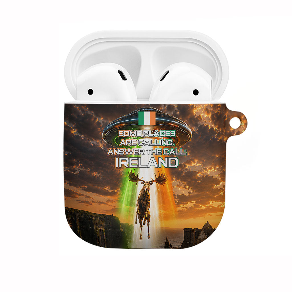Ireland UFO AirPods Case Irish Landscape Answer The Call