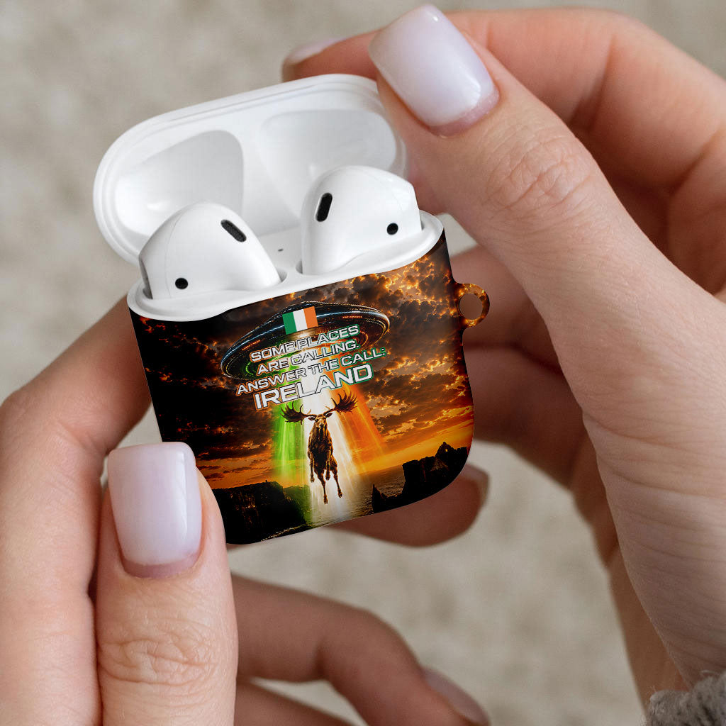Ireland UFO AirPods Case Irish Landscape Answer The Call