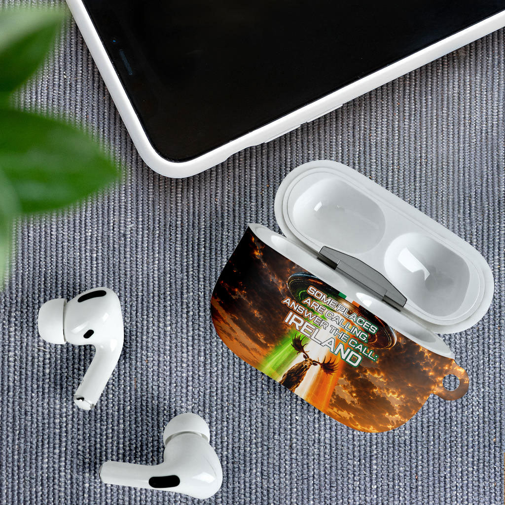 Ireland UFO AirPods Case Irish Landscape Answer The Call