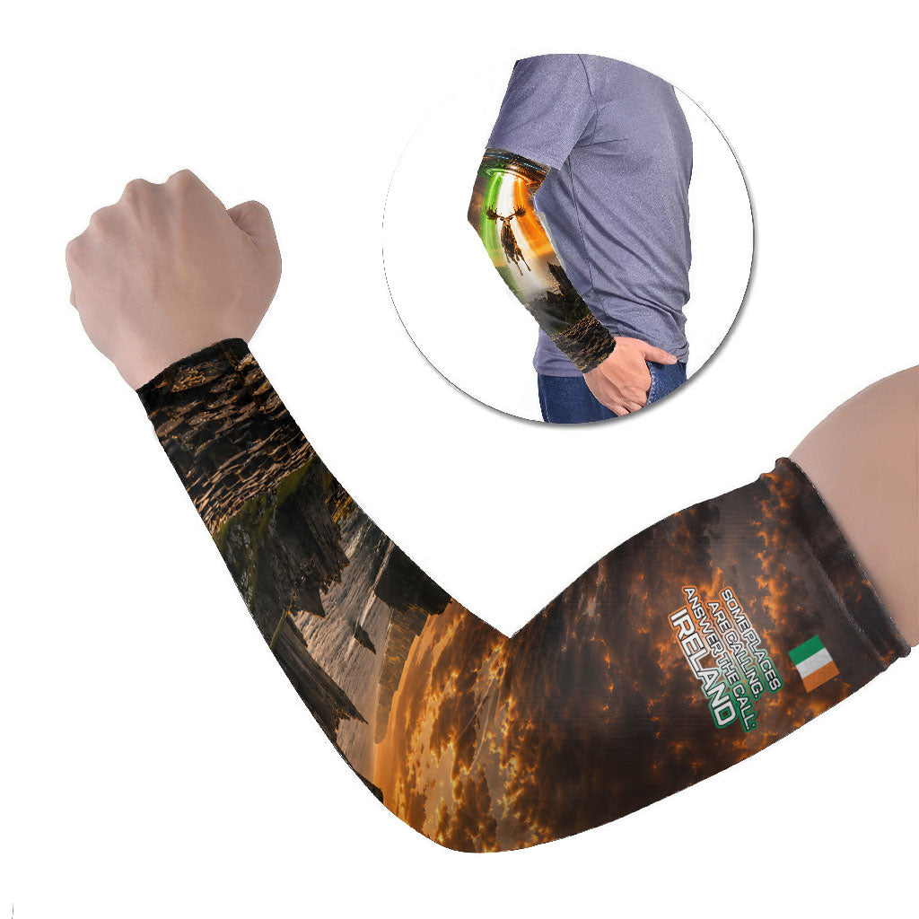 Ireland UFO Arm Sleeves Irish Landscape Answer The Call