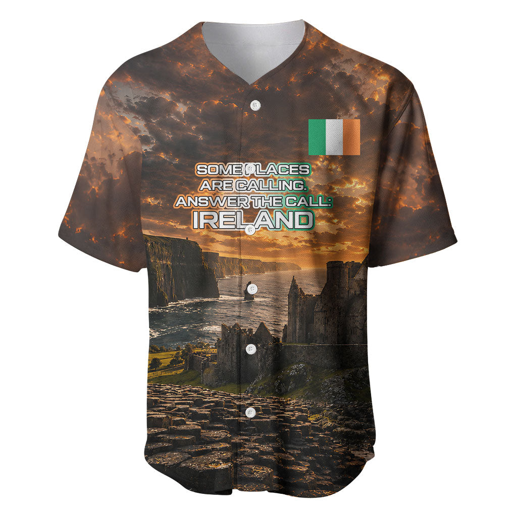 Ireland UFO Baseball Jersey Irish Landscape Answer The Call