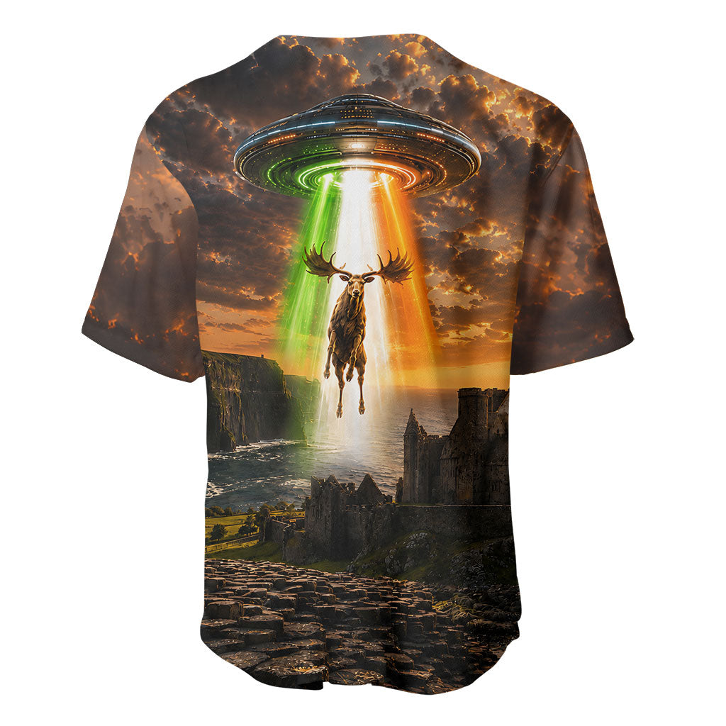 Ireland UFO Baseball Jersey Irish Landscape Answer The Call