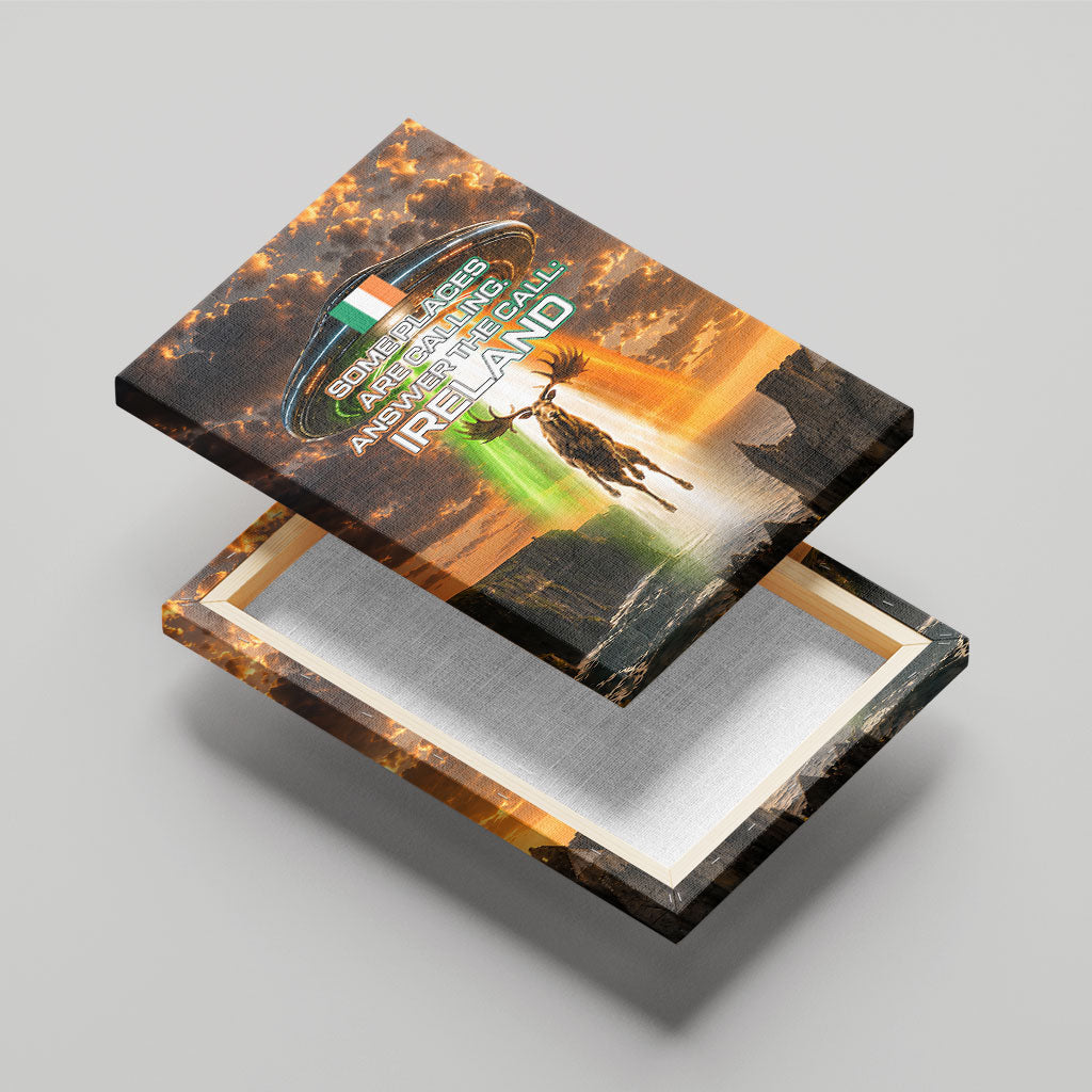Ireland UFO Canvas Wall Art Irish Landscape Answer The Call