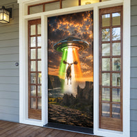 Ireland UFO Door Cover Irish Landscape Answer The Call
