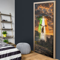 Ireland UFO Door Cover Irish Landscape Answer The Call