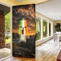 Ireland UFO Door Cover Irish Landscape Answer The Call