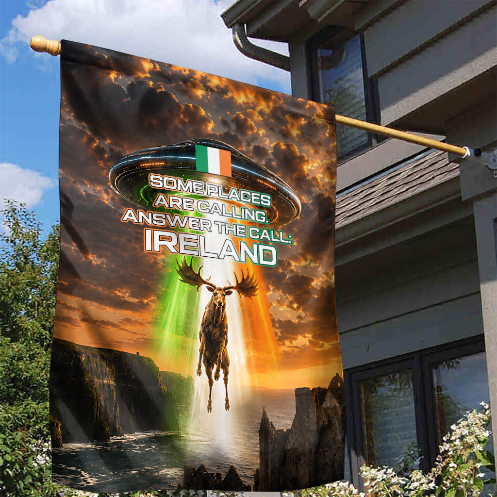 Ireland UFO Garden Flag Irish Landscape Answer The Call