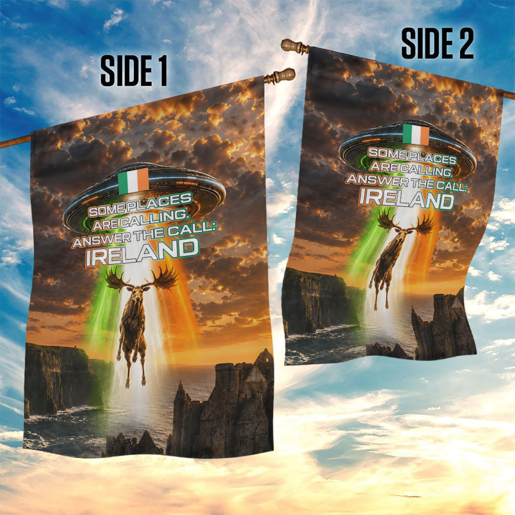 Ireland UFO Garden Flag Irish Landscape Answer The Call