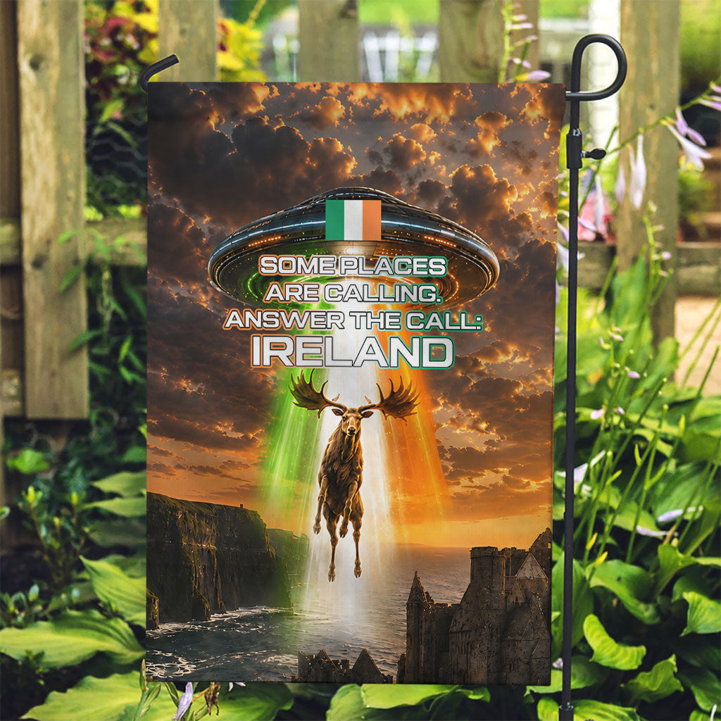 Ireland UFO Garden Flag Irish Landscape Answer The Call
