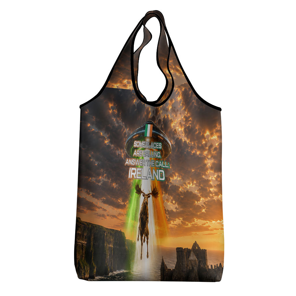 Ireland UFO Grocery Bag Irish Landscape Answer The Call