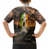 Ireland UFO Hawaiian Shirt Irish Landscape Answer The Call