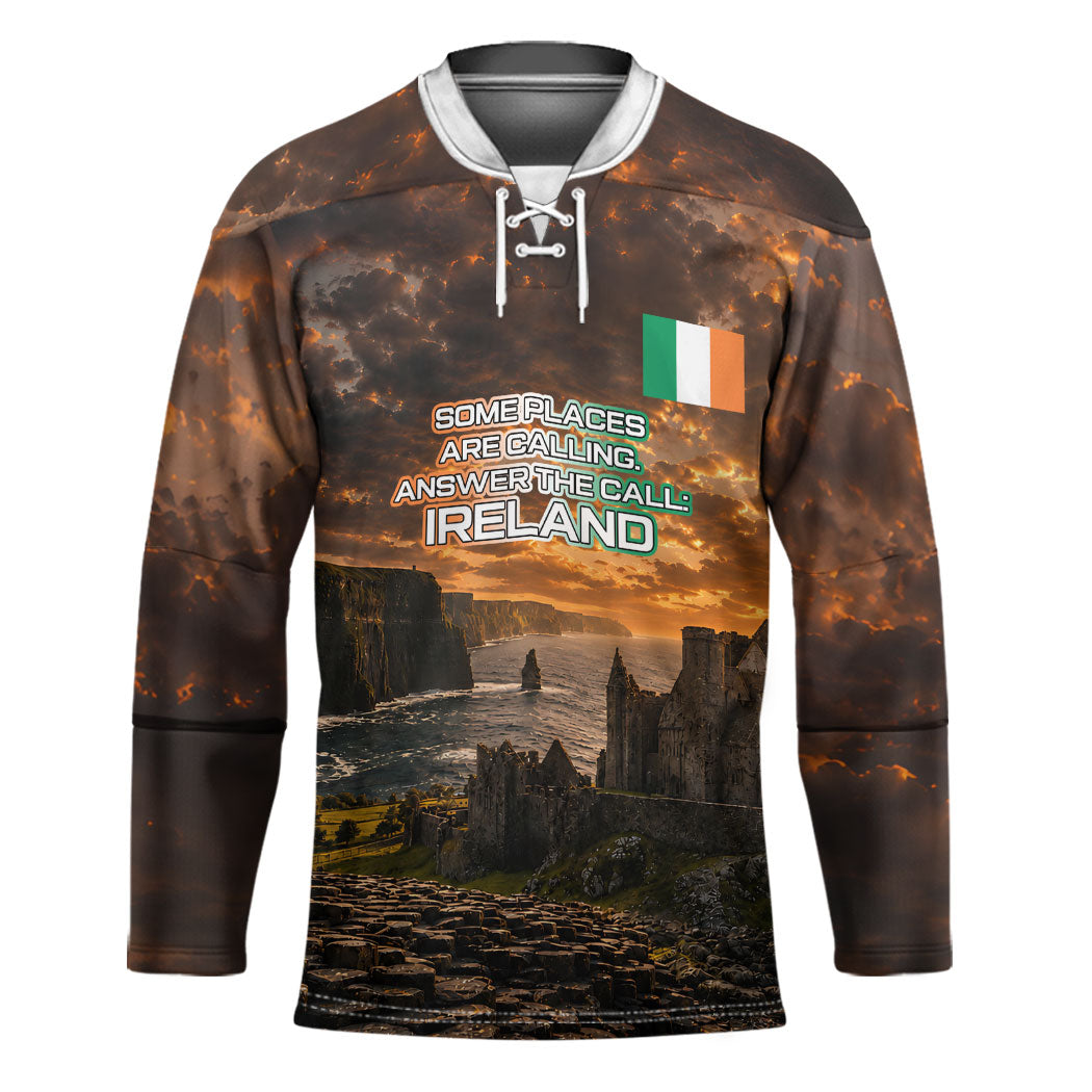 Ireland UFO Hockey Jersey Irish Landscape Answer The Call