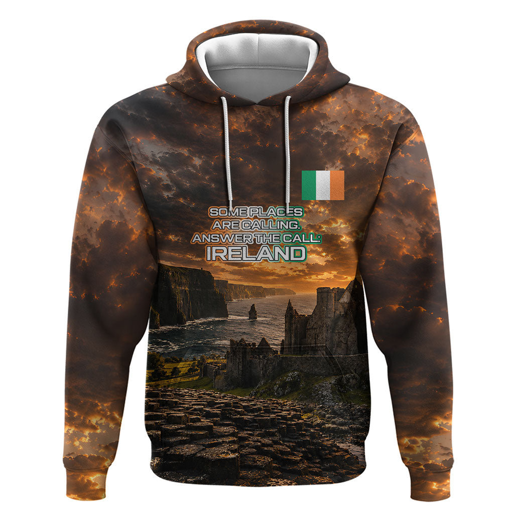 Ireland UFO Hoodie Irish Landscape Answer The Call