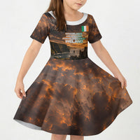 Ireland UFO Kid Short Sleeve Dress Irish Landscape Answer The Call