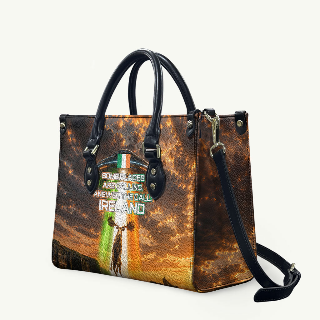 Ireland UFO Leather Bag Irish Landscape Answer The Call