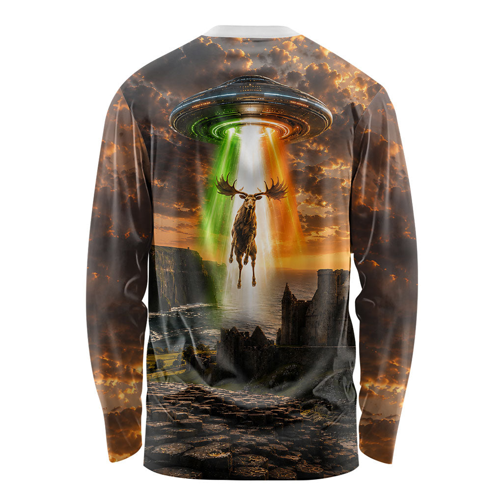 Ireland UFO Long Sleeve Shirt Irish Landscape Answer The Call