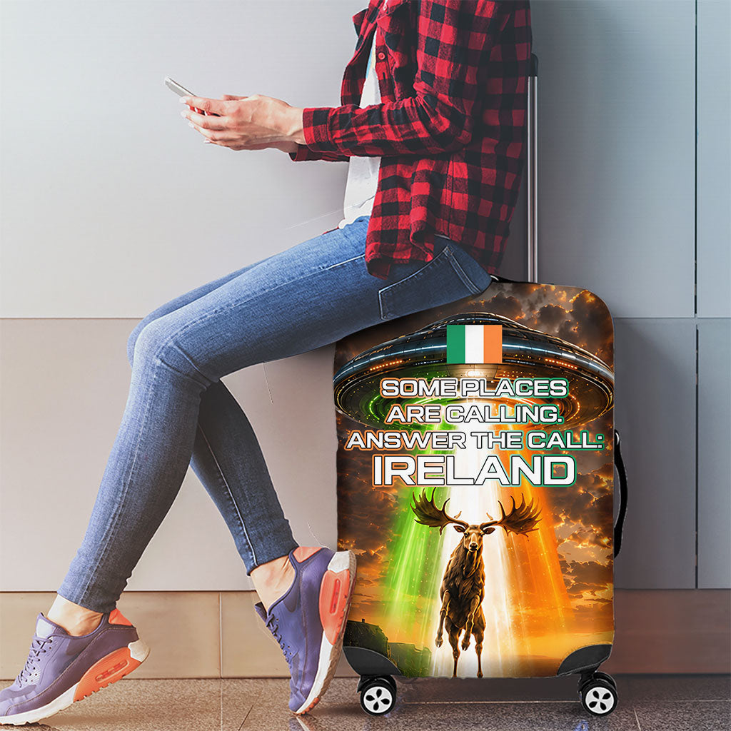 Ireland UFO Luggage Cover Irish Landscape Answer The Call