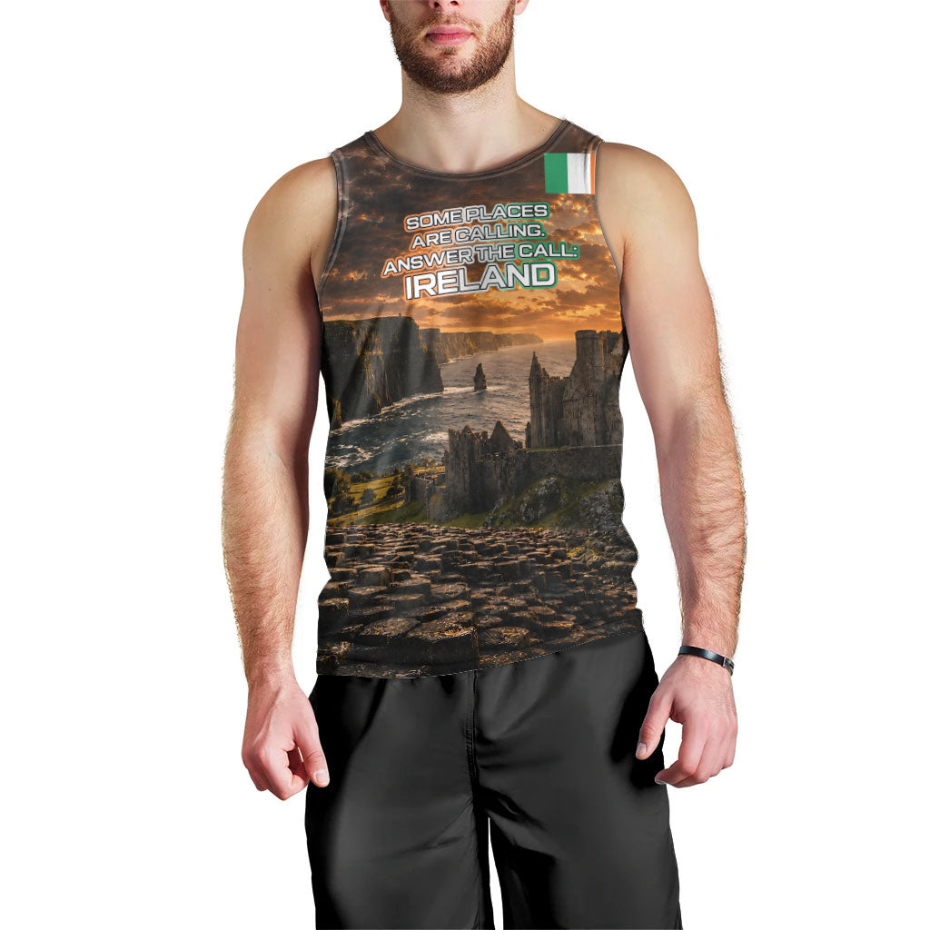 Ireland UFO Men Tank Top Irish Landscape Answer The Call