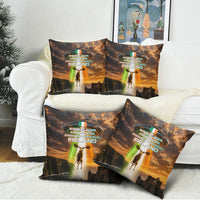 Ireland UFO Pillow Cover Irish Landscape Answer The Call