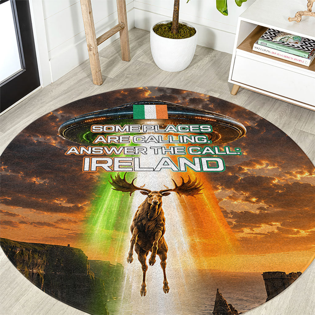 Ireland UFO Round Carpet Irish Landscape Answer The Call