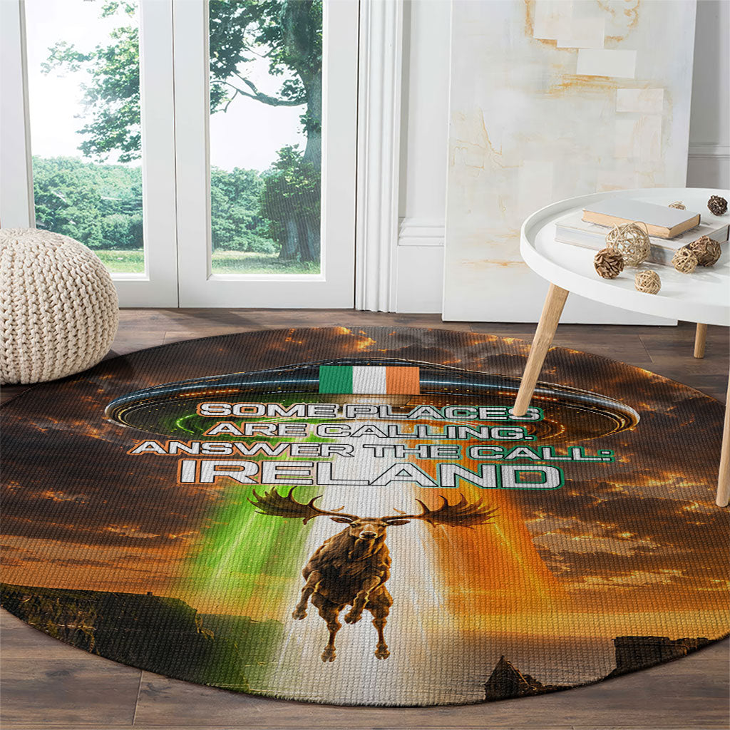 Ireland UFO Round Carpet Irish Landscape Answer The Call