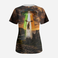 Ireland UFO Scrub Top Irish Landscape Answer The Call