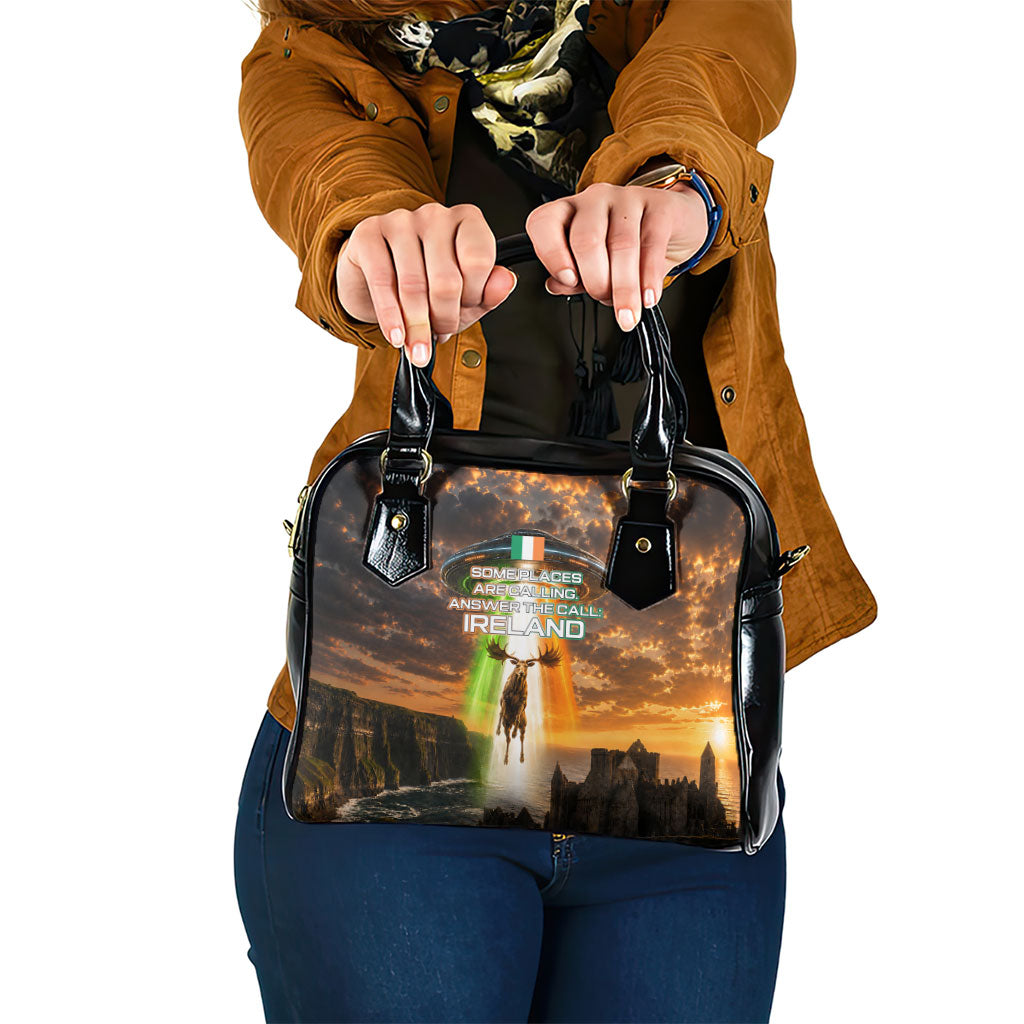Ireland UFO Shoulder Handbag Irish Landscape Answer The Call