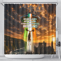 Ireland UFO Shower Curtain Irish Landscape Answer The Call