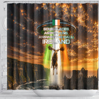Ireland UFO Shower Curtain Irish Landscape Answer The Call
