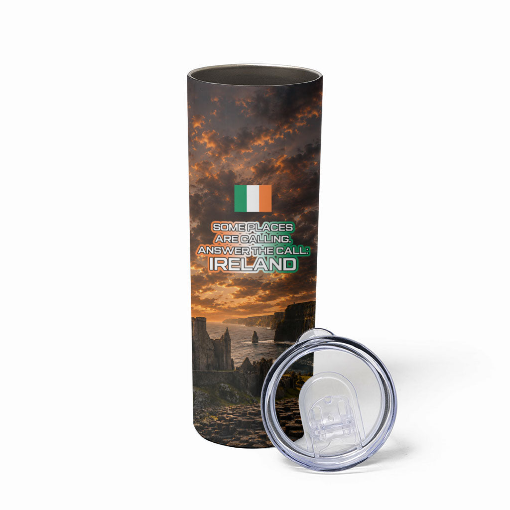 Ireland UFO Skinny Tumbler Irish Landscape Answer The Call