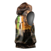 Ireland UFO Sleeveless Hoodie Irish Landscape Answer The Call