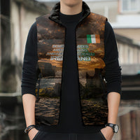 Ireland UFO Sleeveless Puffer Jacket Irish Landscape Answer The Call