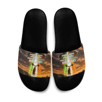 Ireland UFO Slide Sandals Irish Landscape Answer The Call