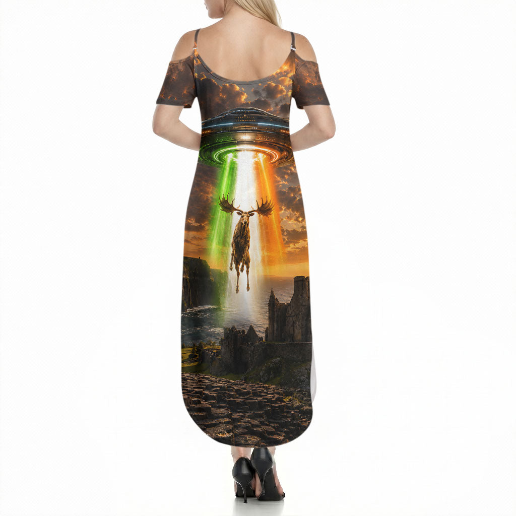 Ireland UFO Summer Maxi Dress Irish Landscape Answer The Call