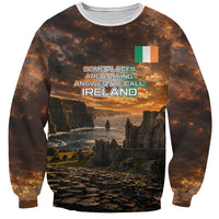 Ireland UFO Sweatshirt Irish Landscape Answer The Call
