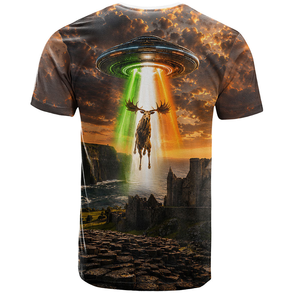 Ireland UFO T Shirt Irish Landscape Answer The Call
